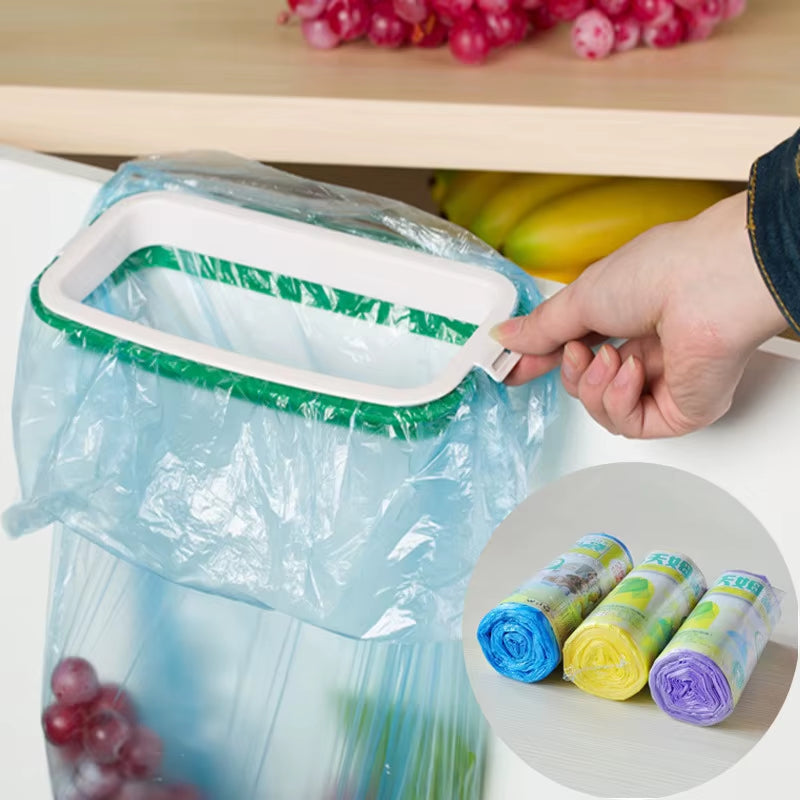 Cupboard Door Back Hanging Trash Rack Storage Kitchen Garbage Rubbish Bag Can Holder Hanging Kitchen Cabinet Trash Kitchen Trash