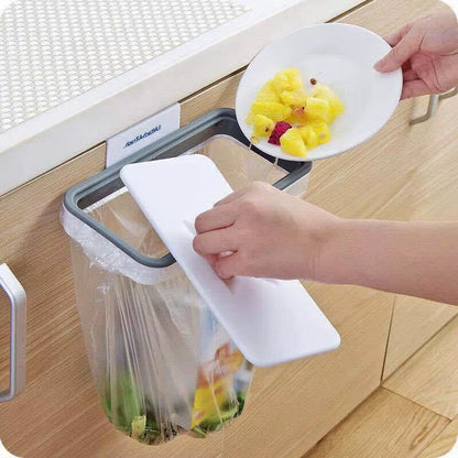 Cupboard Door Back Hanging Trash Rack Storage Kitchen Garbage Rubbish Bag Can Holder Hanging Kitchen Cabinet Trash Kitchen Trash