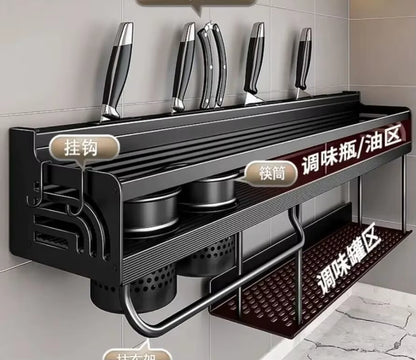Stainless Steel Kitchen Paper Towel Rack Wall Shelf with Hook Kitchen Gadgets Hanging Organizers Storage Utensils for Kitchen
